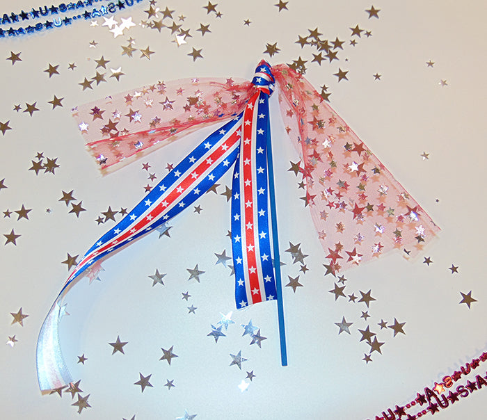 Represent the USA in style with these home made patriotic wands!