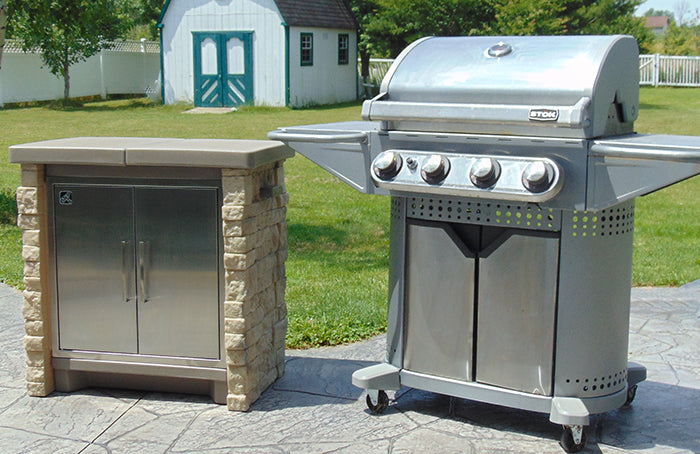Add to your patio area with the StoneFront Cooler & Storage!