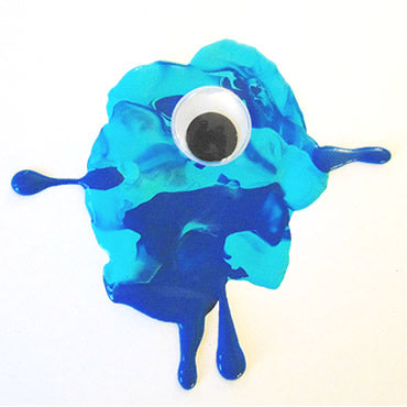 Blow paint monsters, a quick and easy craft!