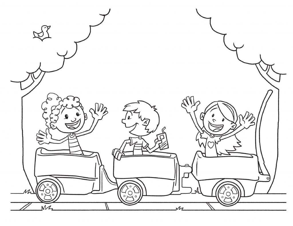 Choo Choo Wagon Coloring Page