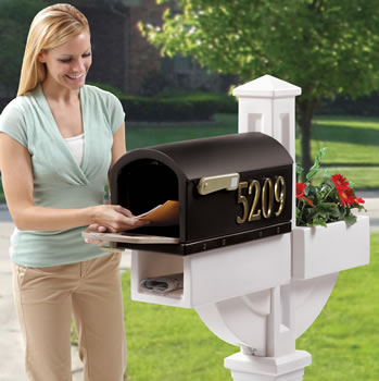 hudson mailbox with planter
