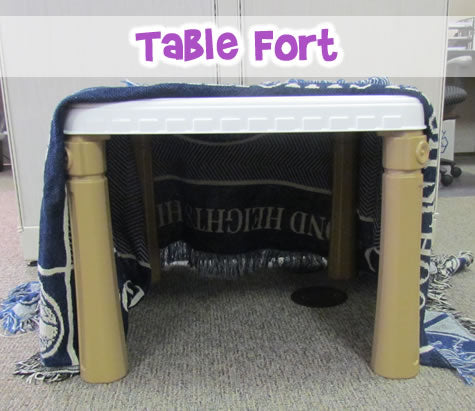 kid's table fort