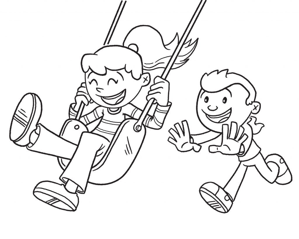 Swing Coloring Page