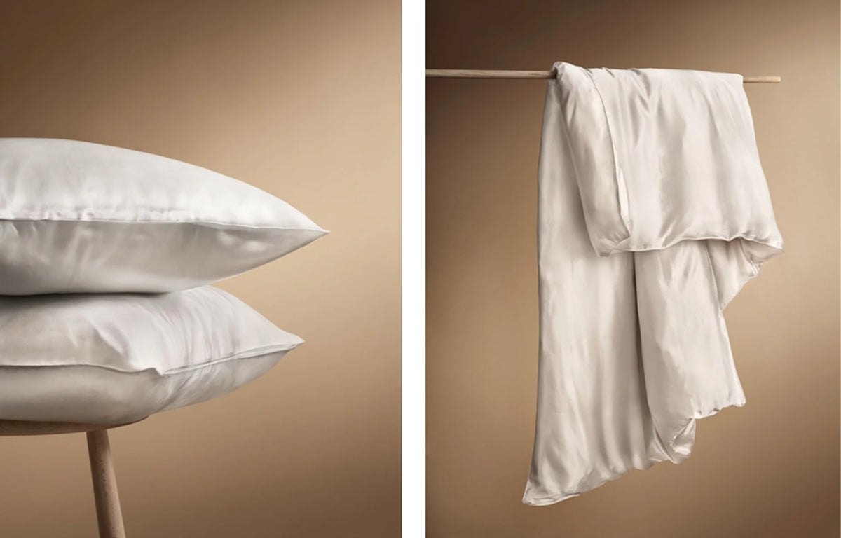 Beautiful silk bedding from Carpe Diem Beds
