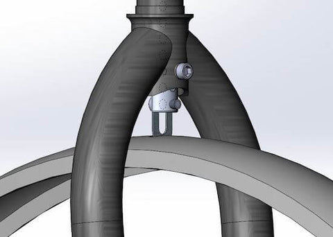 Illustration of a fender flute and fender fully installed.