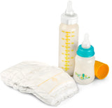 diapers and baby bottles