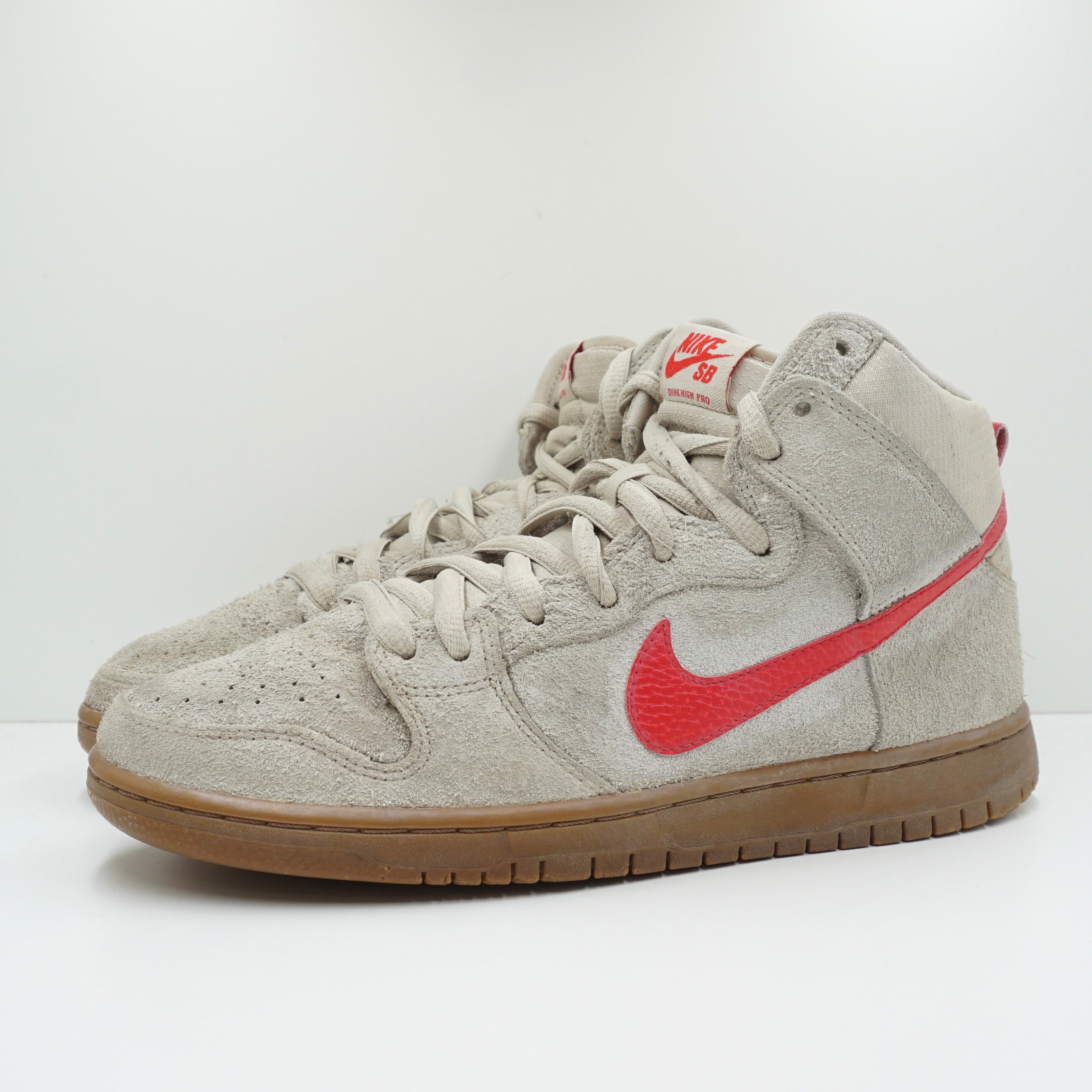 image of Nike Dunk High Pro SB Birch Hyper Red