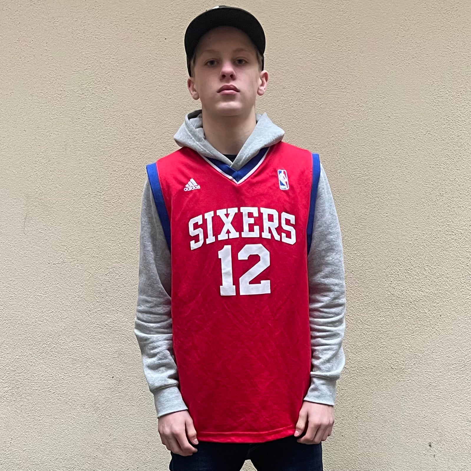 image of Adidas Sixers Turner #12 Basketball Jersey (Youth)