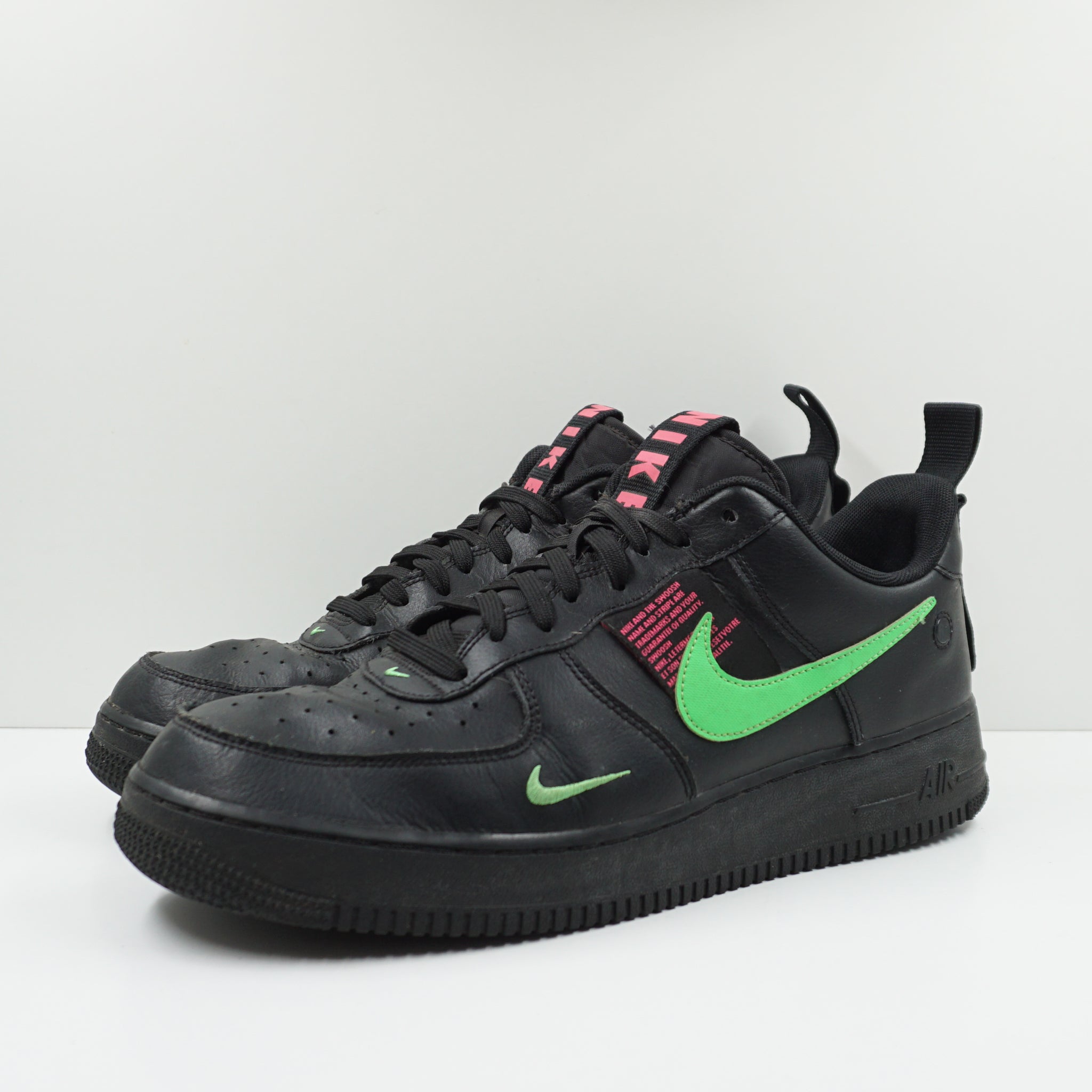 Image of Nike Air Force 1 Low Utility Black Hyper Pink Scream Green