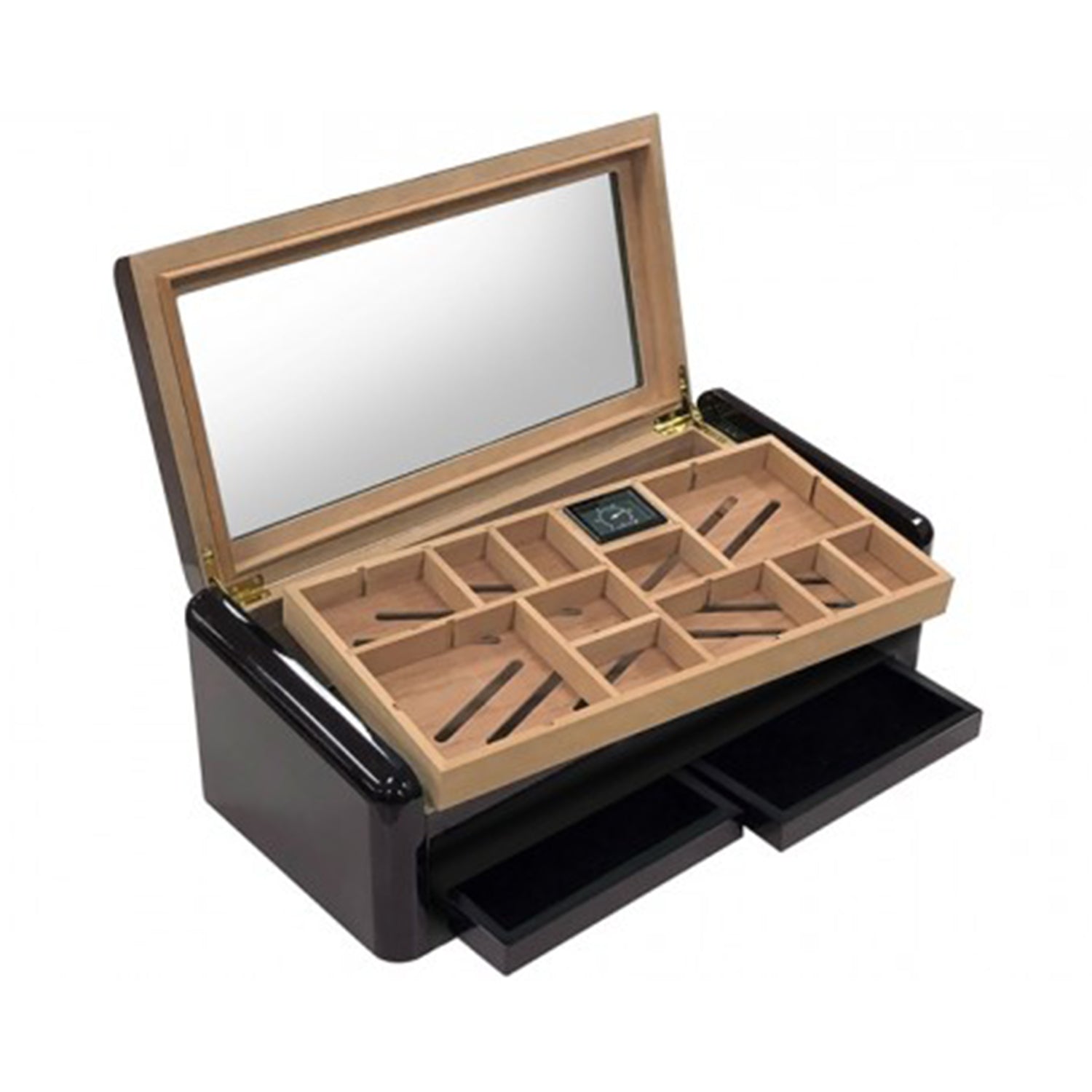 Balthazar - High Lacquer Jet Black Humidor