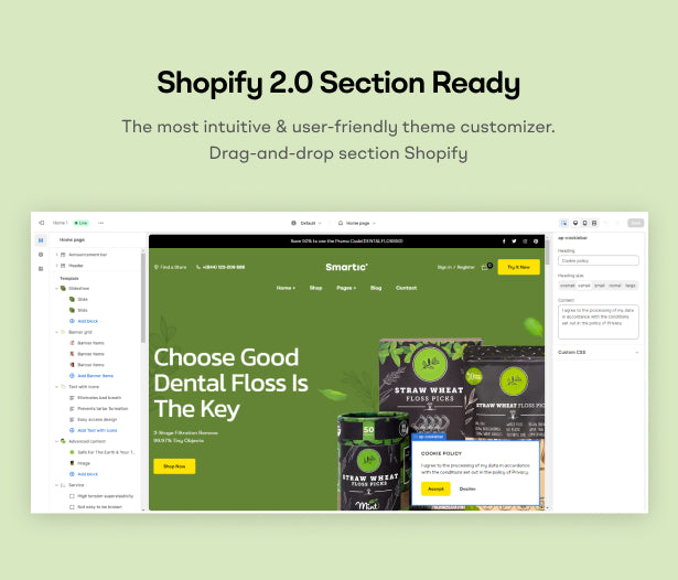 Shopify 2.0 section ready