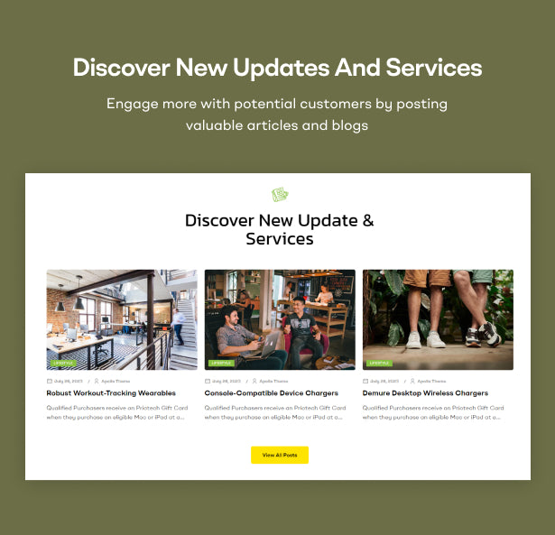 Discover New updates and services
