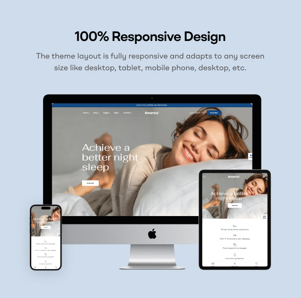 100% responsive design
