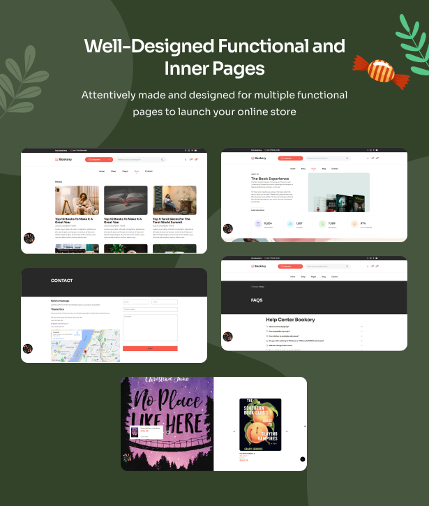 Well-designed functional and inner pages