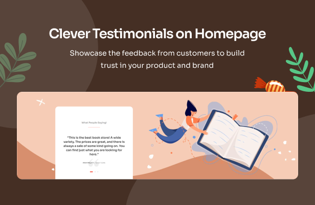 Clever Testimonials on Homepage