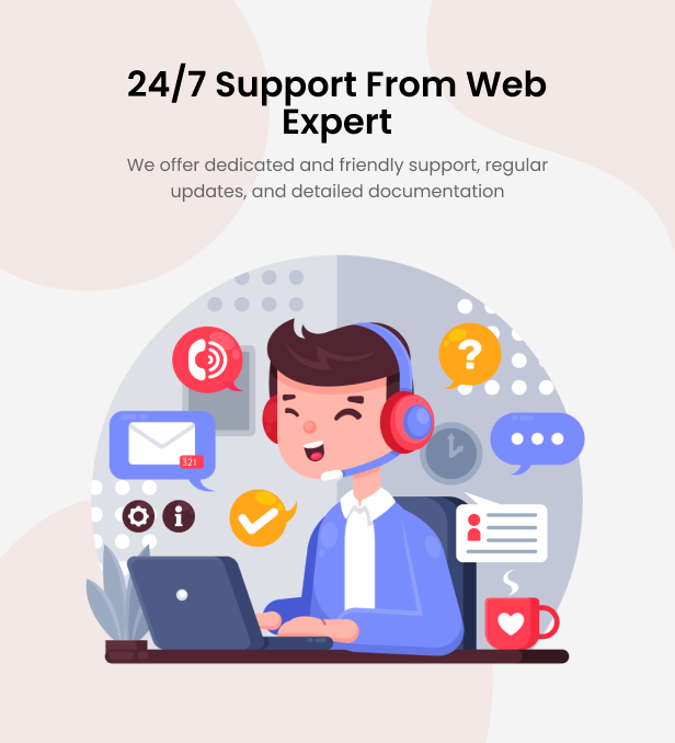 24/7 support from web expert