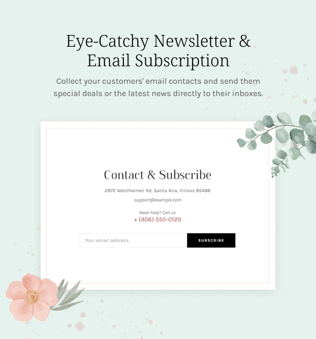 Eye-catchy Newsletter & Email Subscription 