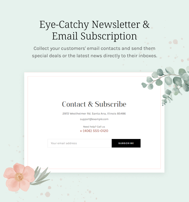 Eye-catchy Newsletter & Email Subscription