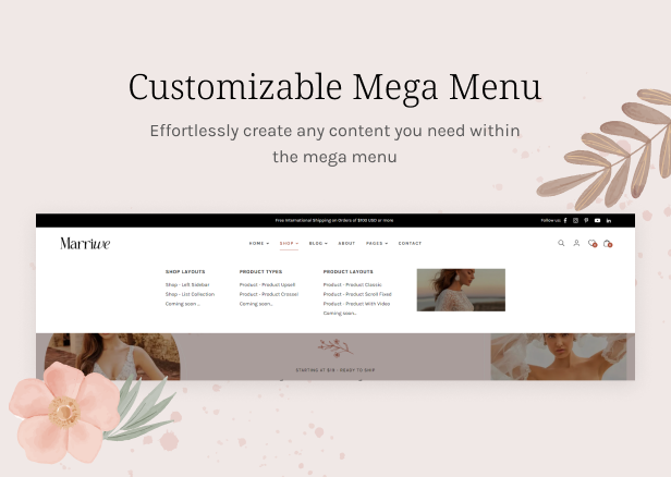 Customizable Mega Menu