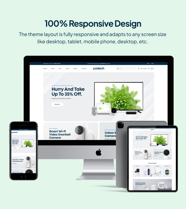 100% responsive design