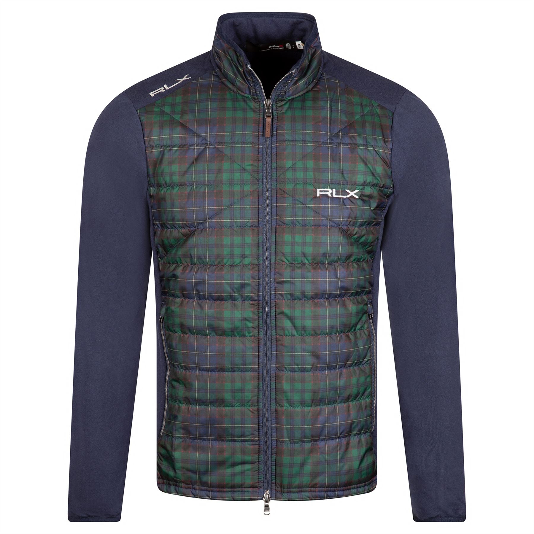 Performance Wool Quilted FZ Jacket Plaid Refined Navy/Clubhouse Plaid –