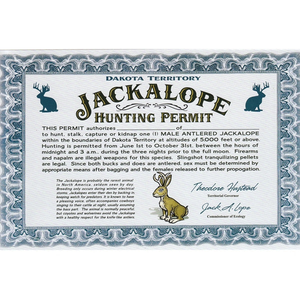  Jackalope Hunting Permit 