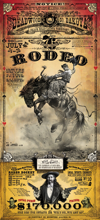  Deadwood South Dakota Rodeo Poster 