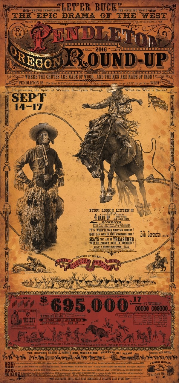  Pendleton Round-Up Rodeo Poster 