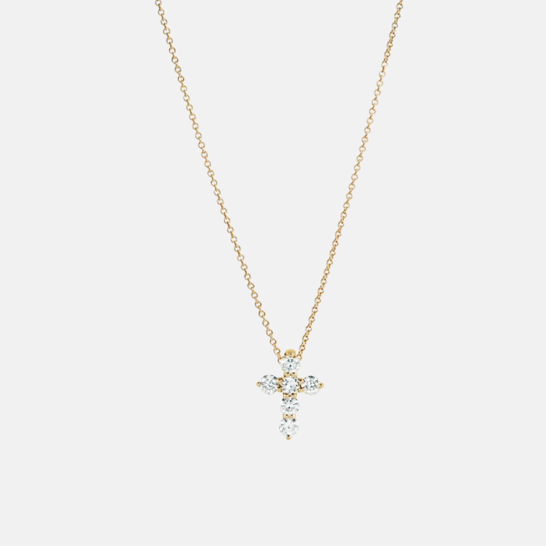 The Petite Diamond Cross Necklace - Vana Chupp Studio product image