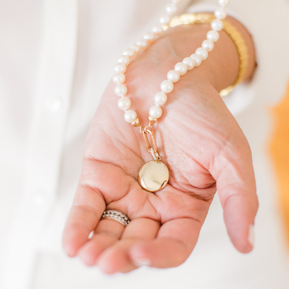 Build Your Own 14K Gold Pearl Charm Necklace | Vana Chupp Studio