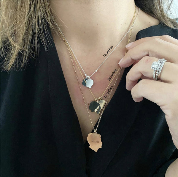 Classic Silhouette Charm Necklace 