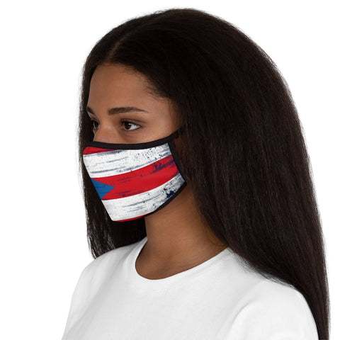 Fitted Polyester Face Mask - Puerto Rico Flag