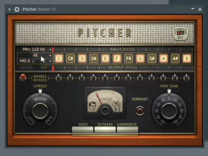 Adjusting the Pitch of Preset