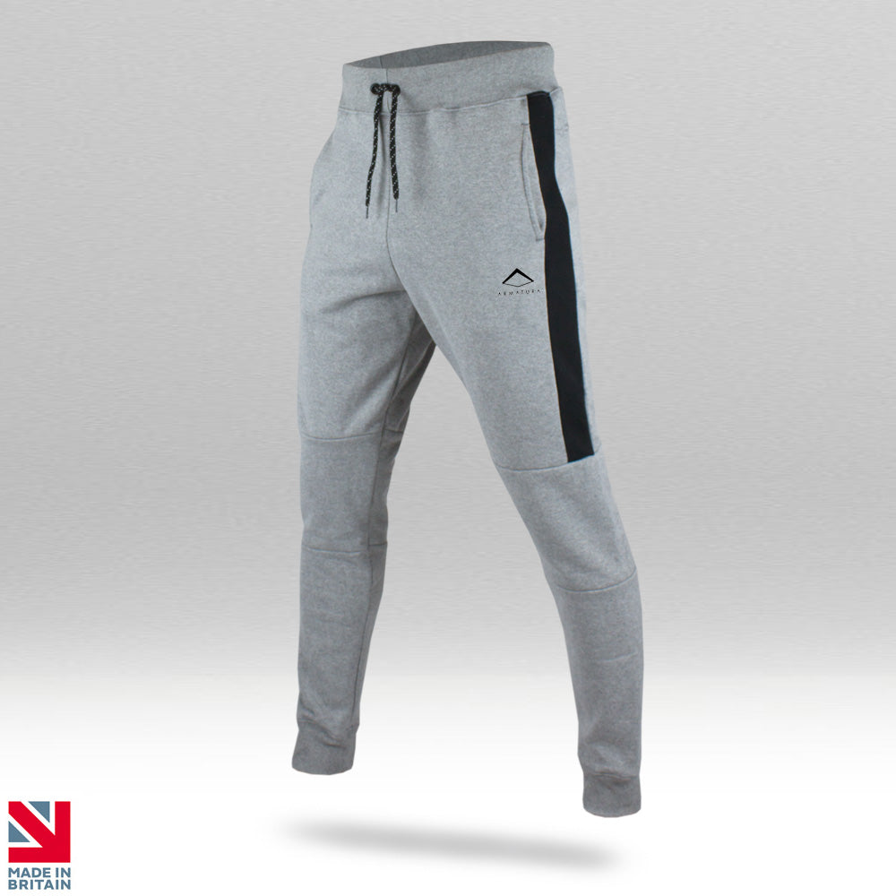 mens grey tapered joggers