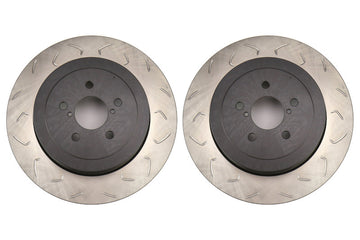 FactionFab Swept Slot Bi-Directional Rotor Pair Rear - 2004 Subaru STI