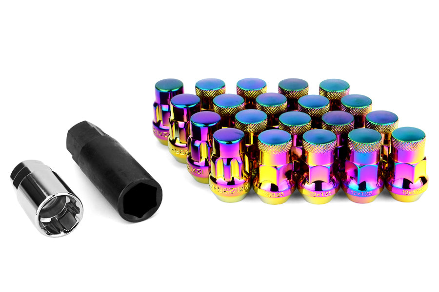 Muteki SR35 16+4 Closed Ended Neo Chrome Lug Nuts 35mm 12x1.25 - Universal