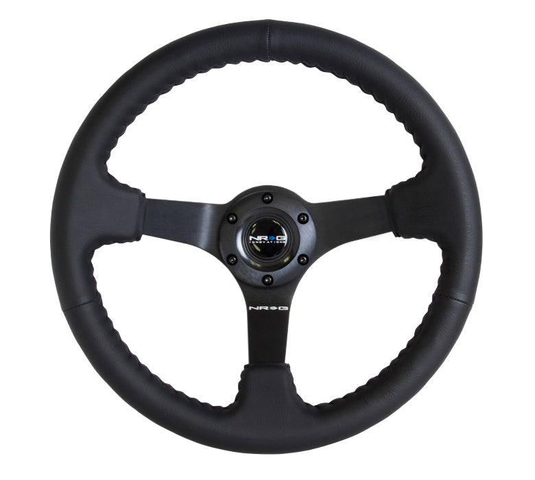 NRG Reinforced Steering Wheel Odi Signature 350mm 3in Deep Black - Universal