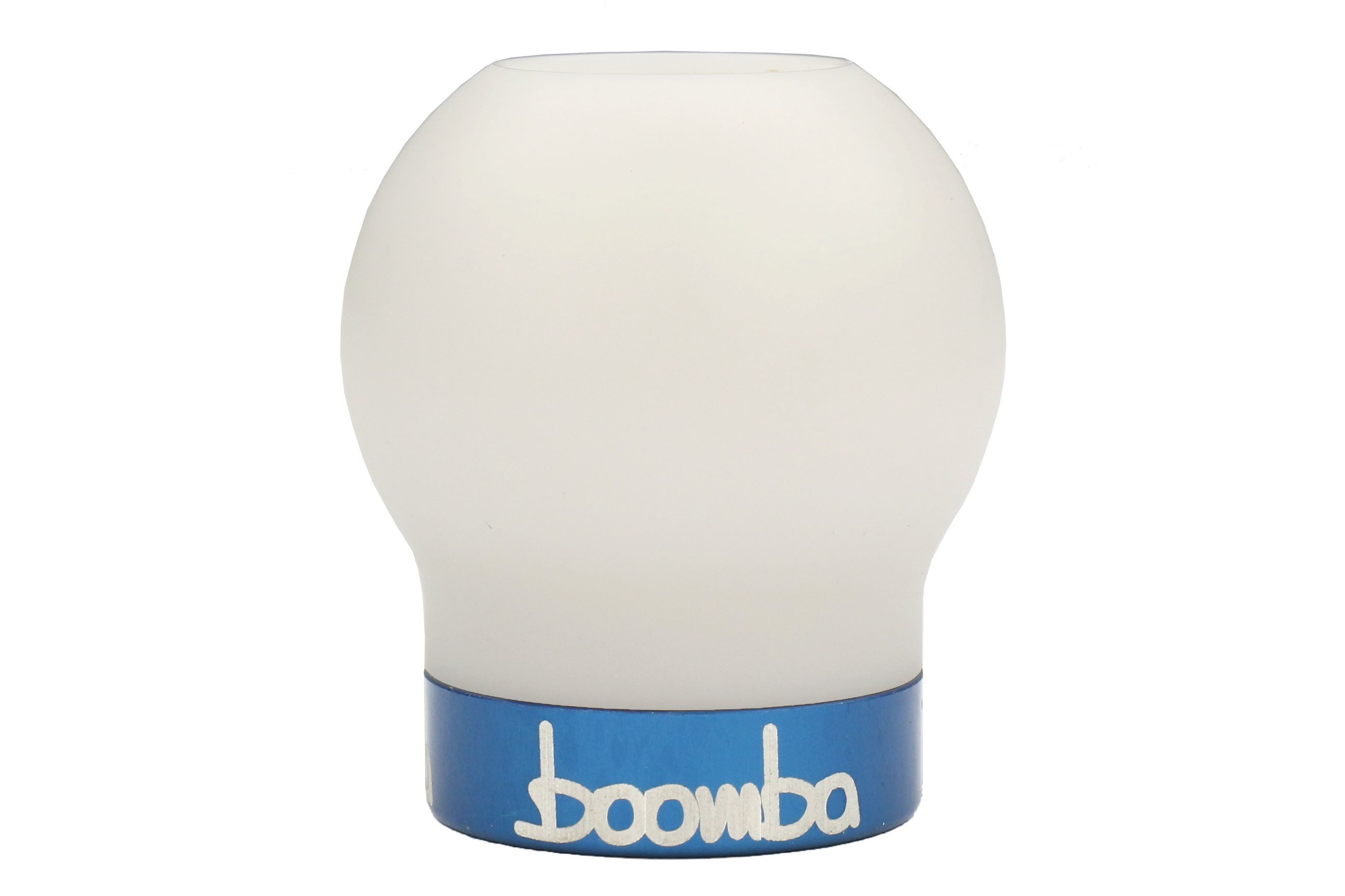 Boomba Racing White Delrin Shift Knob w/ Blue Trim - 2016-2018 Ford Focus RS