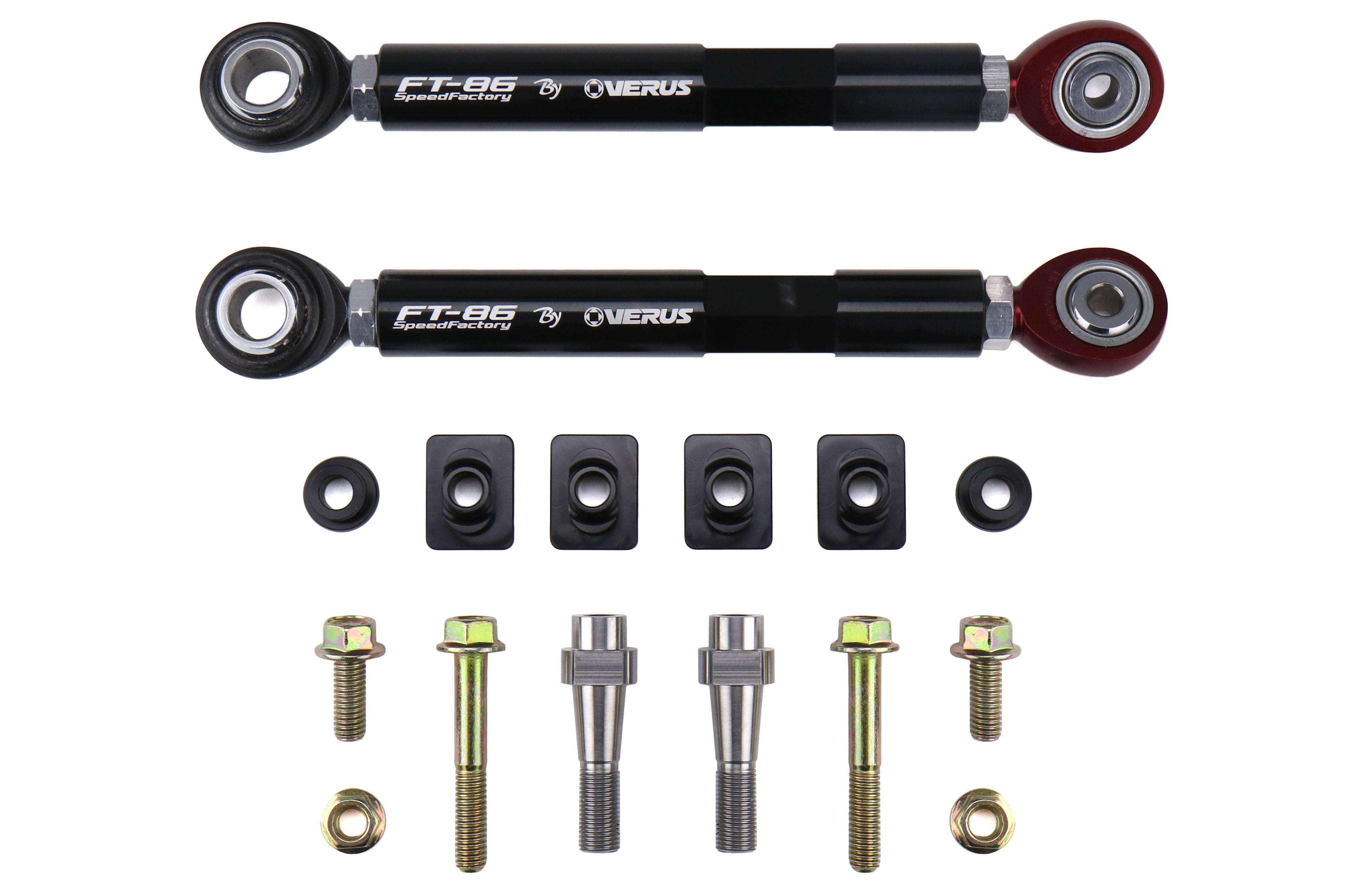 Verus Engineering Rear Toe Link Kit Anodized Black - Subaru