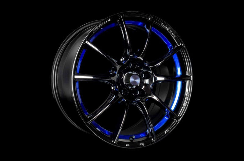 WedsSport SA-25R Blue Light Chrome II 18x9.5 +38 5x114.3 (Single Wheel) -  2015-2023 Subaru WRX / 2015-2021 STI / 2019-2023 Forester