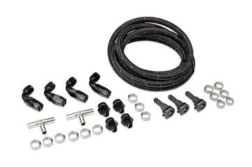 IAG Braided Fuel Line & Fitting Kit For IAG Top Feed Fuel Rails & OEM FPR w/ IAG FPR Adapter  - 2008-2014 Subaru WRX / 2010-2012 Legacy GT