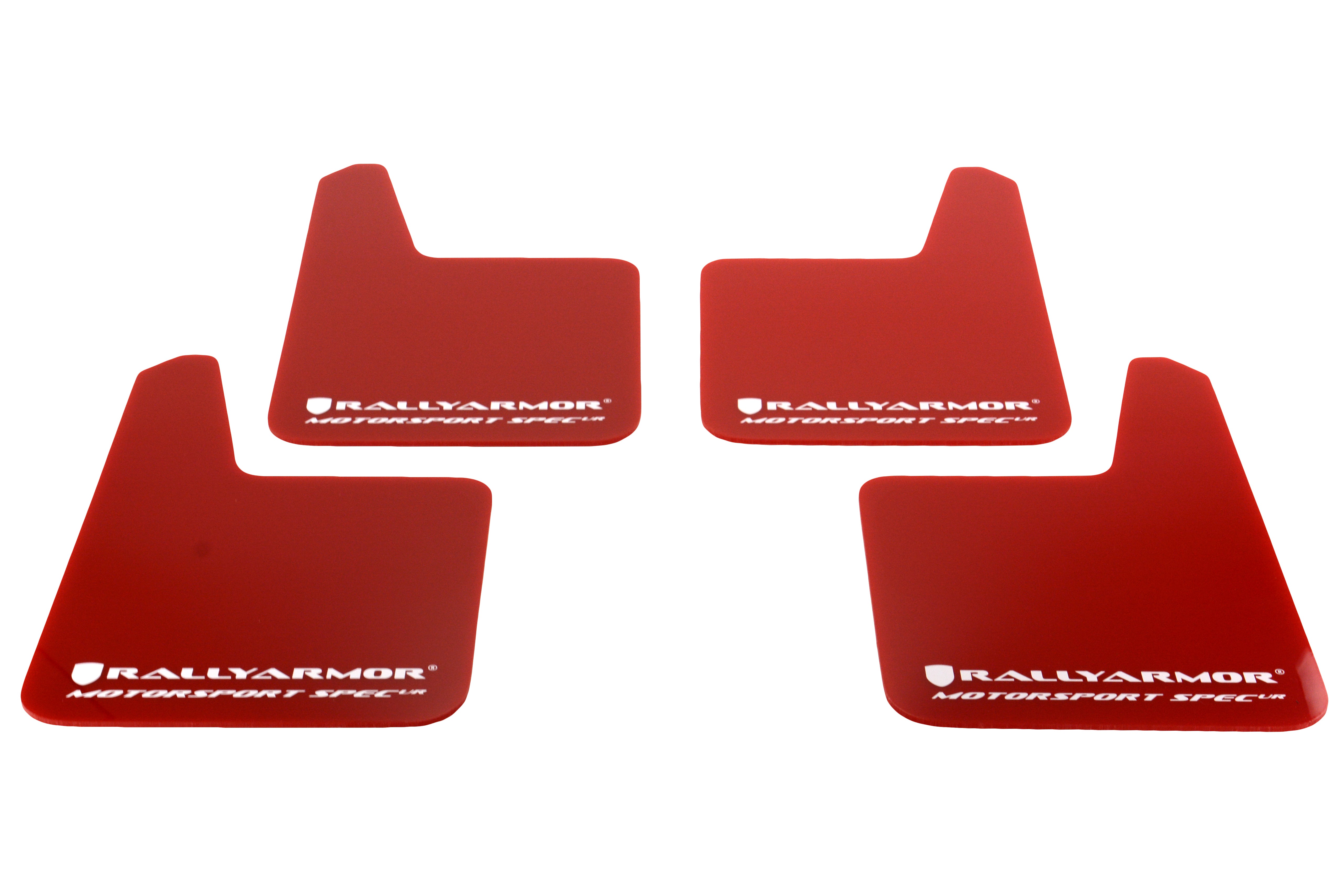 Rally Armor Universal MSpec Mudflap Red Urethane White Logo - Universal