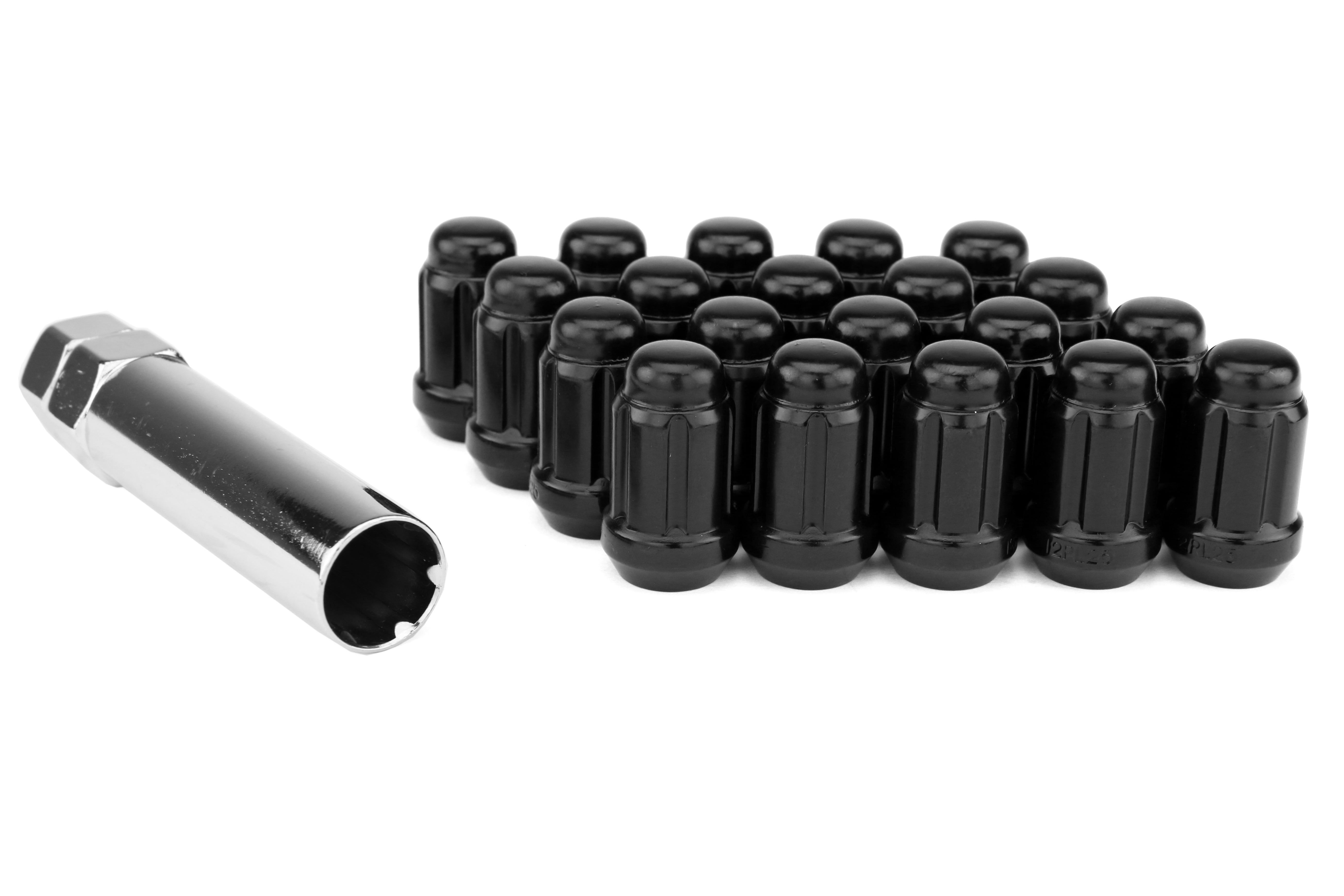 Muteki Open End Lug Nuts - Deep Black 12x1.50