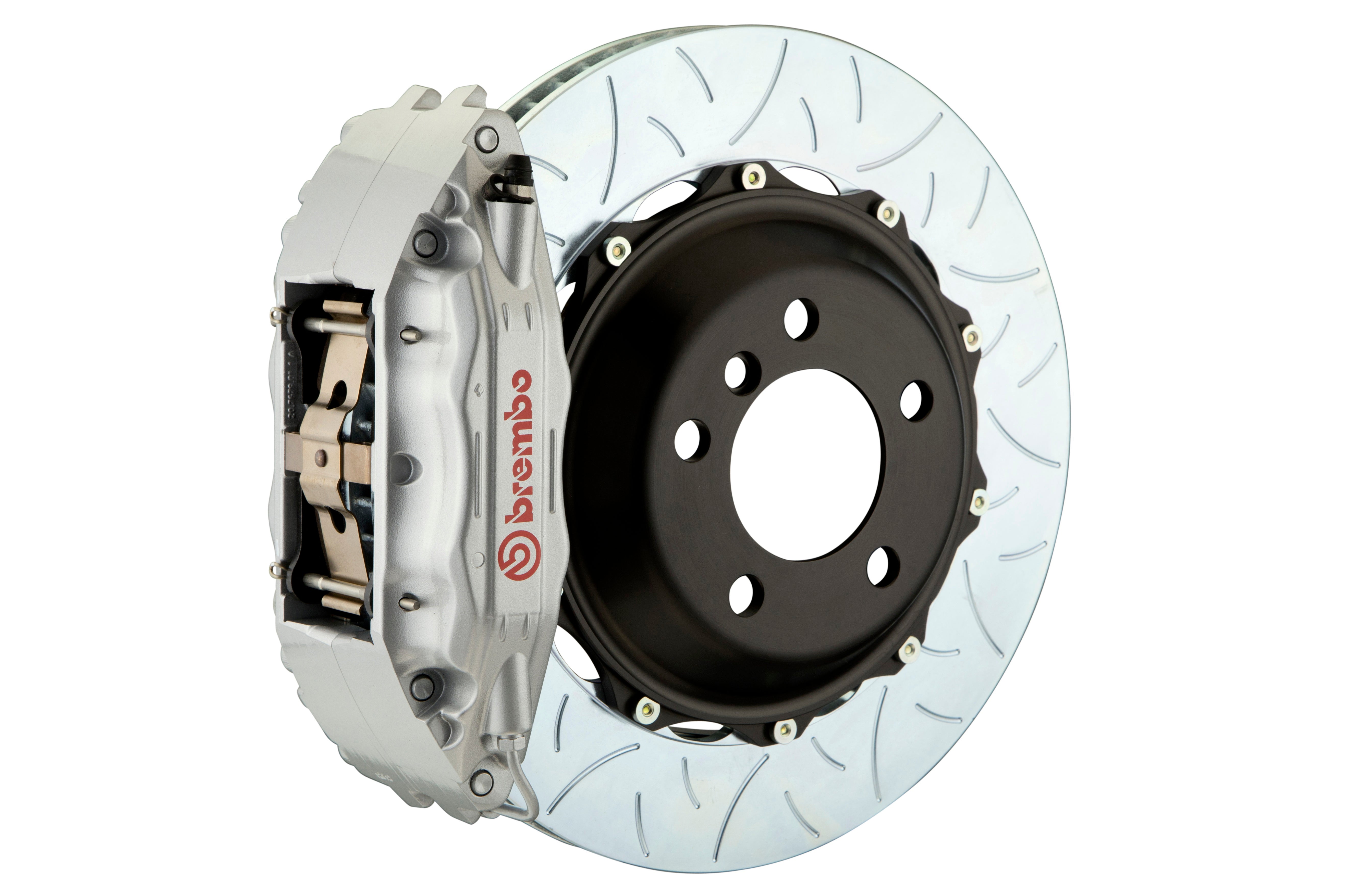 Brembo GT Systems 4 Piston Front Big Brake Kit Silver Slotted Rotors - Subaru  WRX Hatchback 2008-2014, 1H3.8006A3