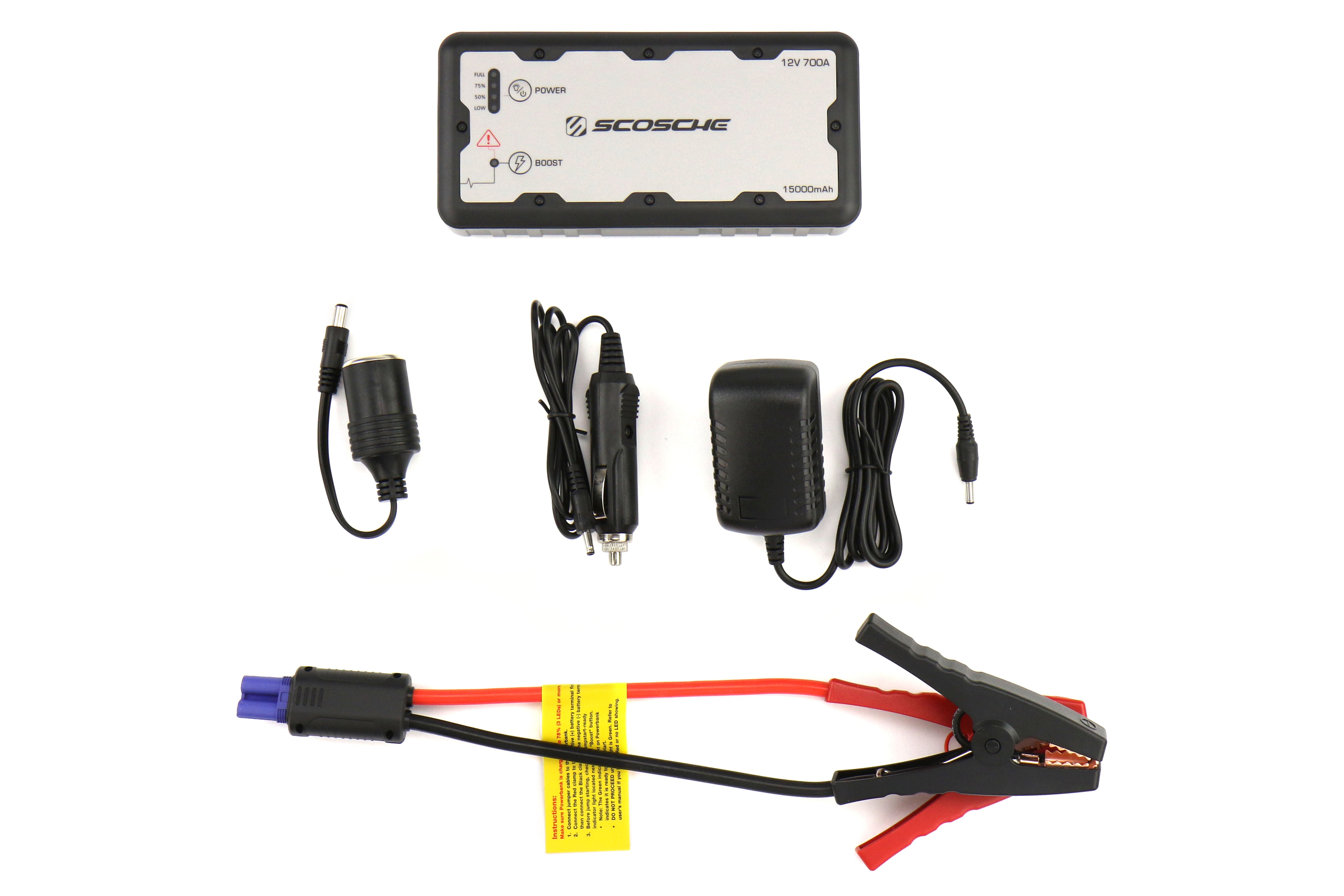 Scosche 700 AMP Car Jumper Backup Battery, PBJ700-1