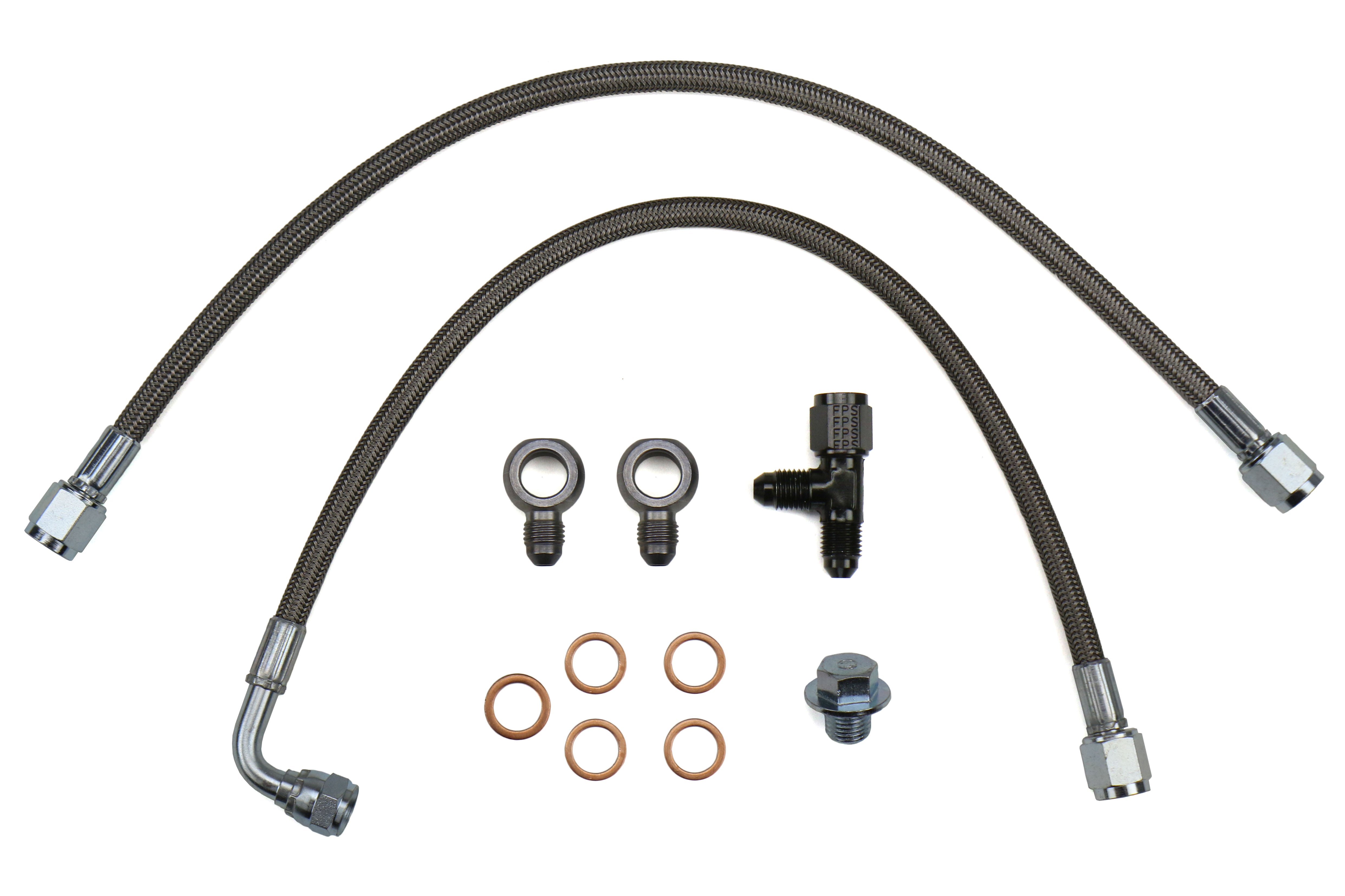 IAG Braided Fuel Line & Fitting Kit For IAG Top Feed Fuel Rails