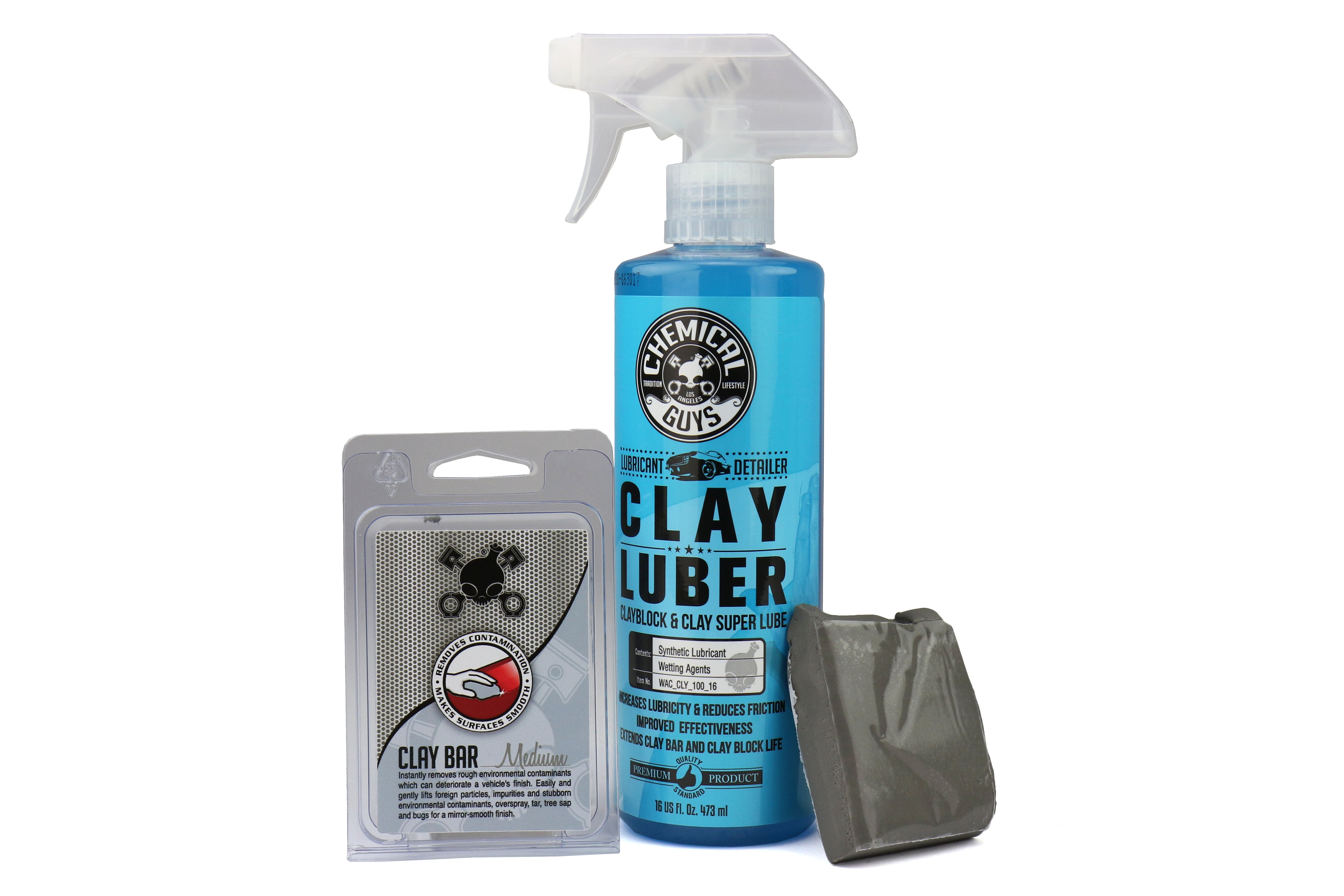 Chemical Guys Clay Bar and Luber Synthetic Lubricant Kit Medium Duty, CLY_KIT_2