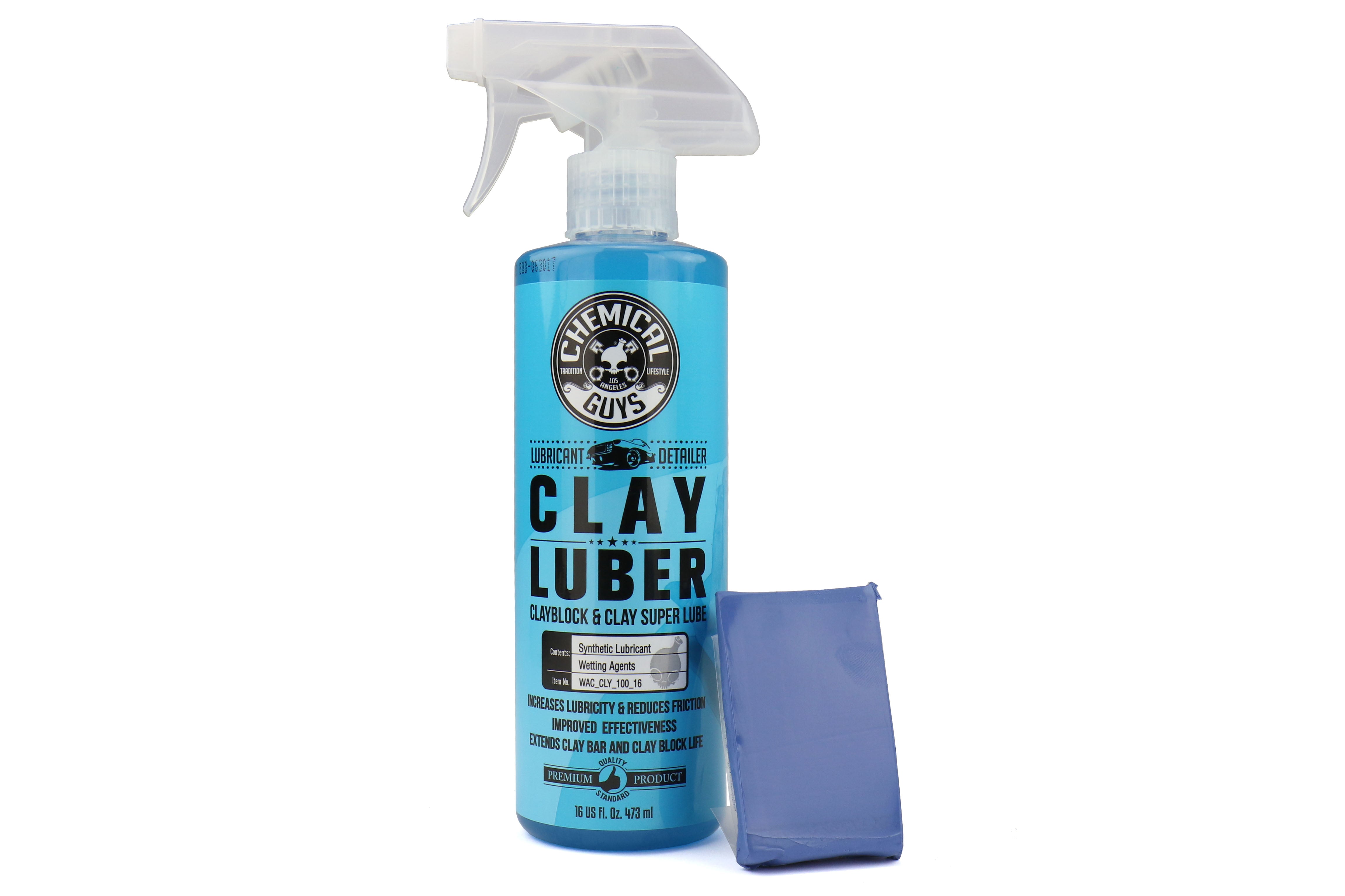 Chemical Guys CLY_109 Light Duty Clay Bar & Luber Synthetic Lubricant Kit