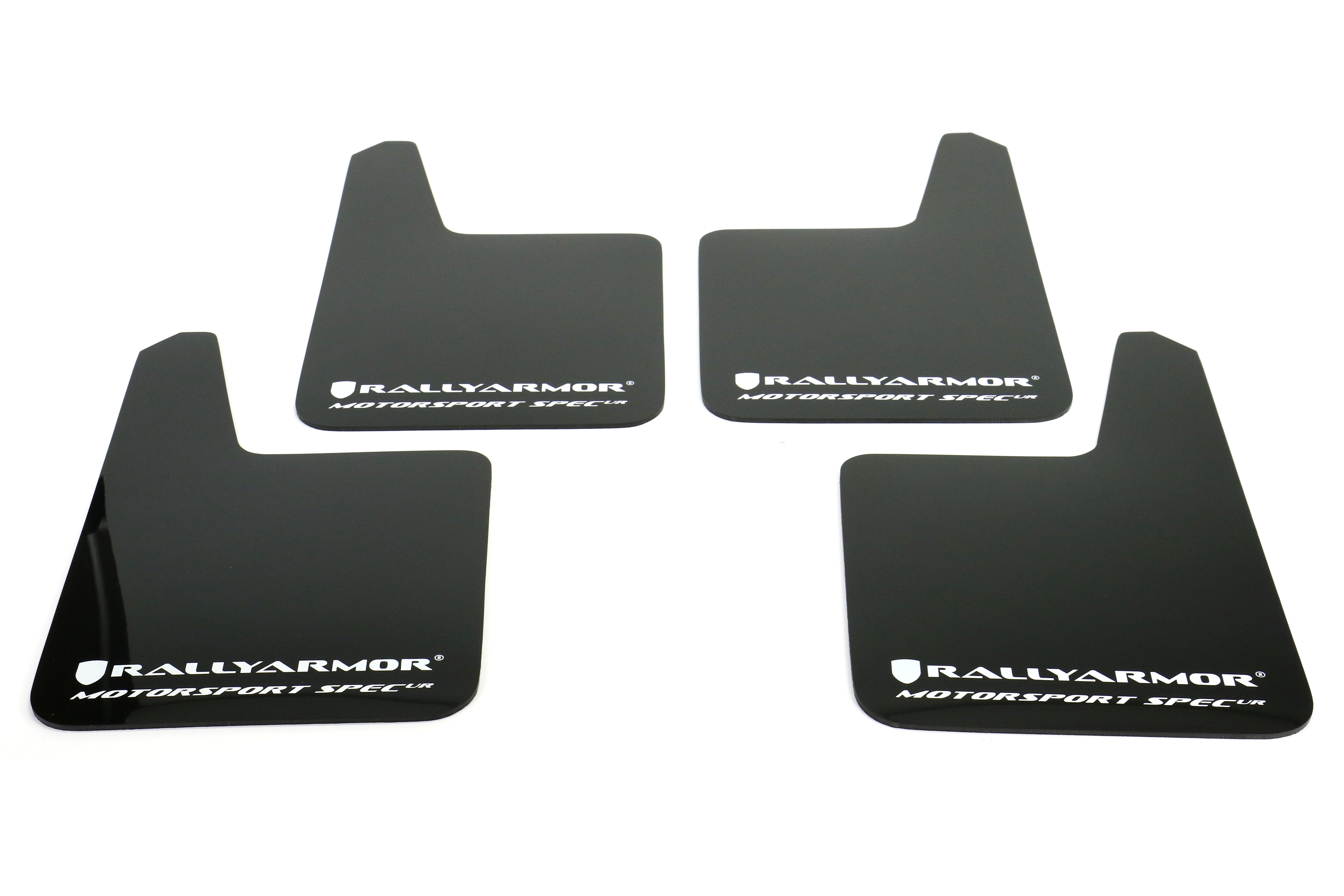 Rally Armor MSpec Universal Mudflap Black Urethane White Logo - Universal