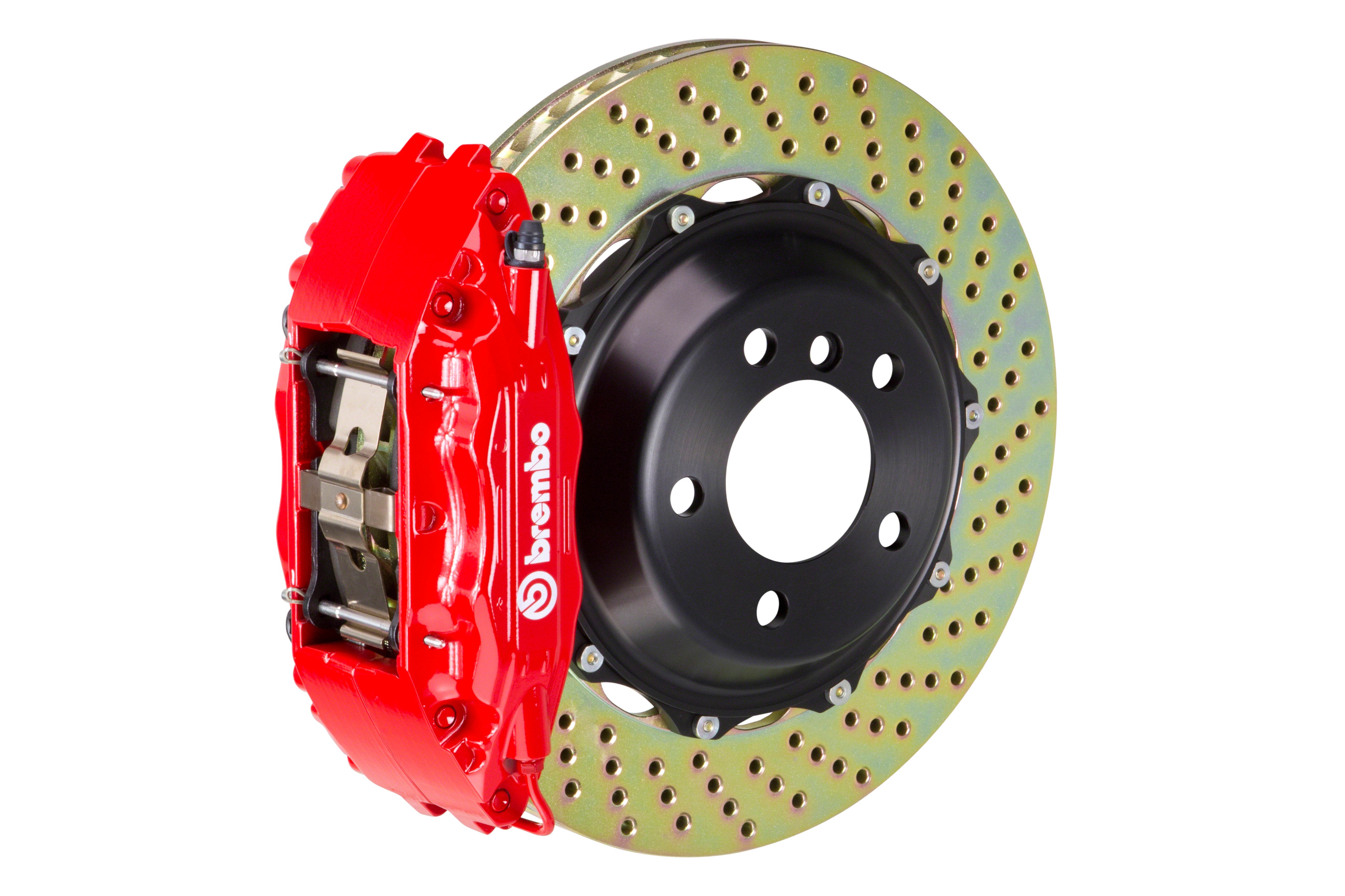 Brembo Gran Turismo 4 Piston Front Brake Kit Red Slotted Rotors - Ford S  2011-2013, 1P5.7002A2